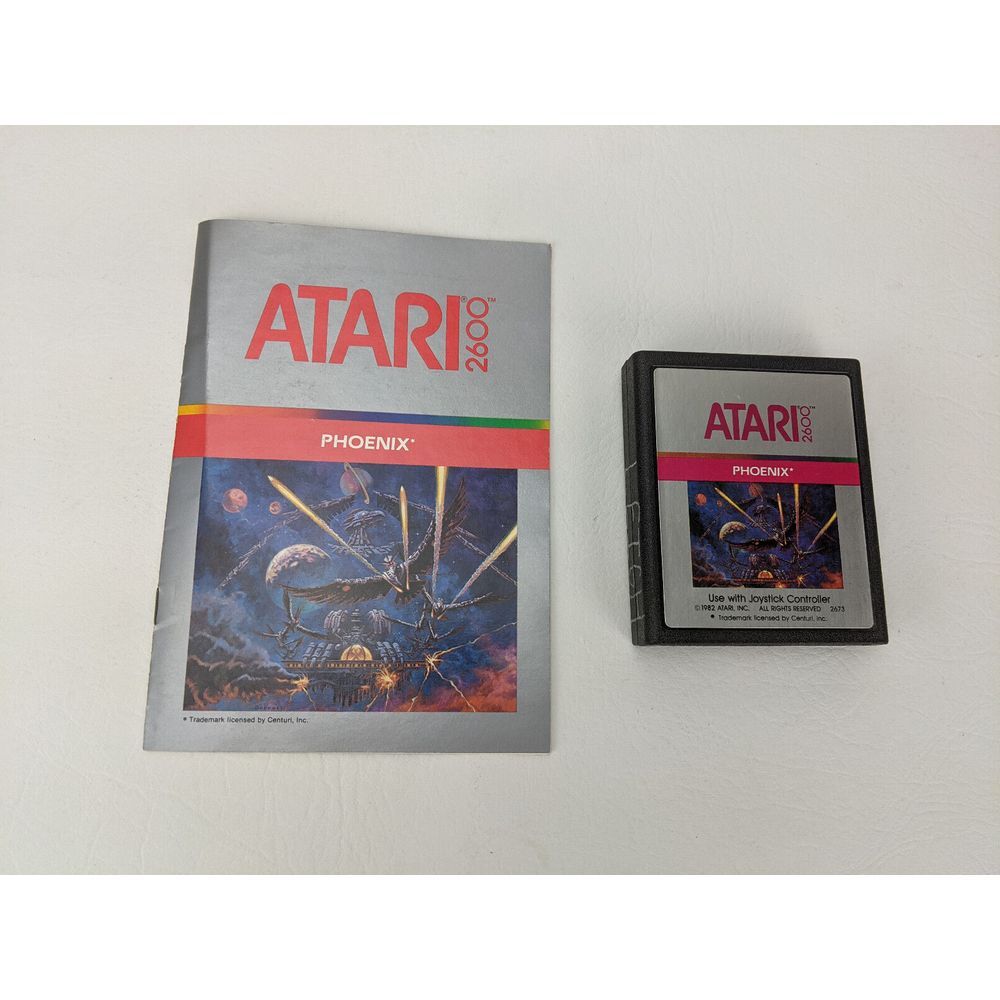 Atari 2600 Phoenix Video Game Cartridge + Manual TESTED Vintage